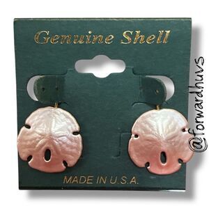 Genuine Shell Pastel Sand Dollar Clip on Earrings